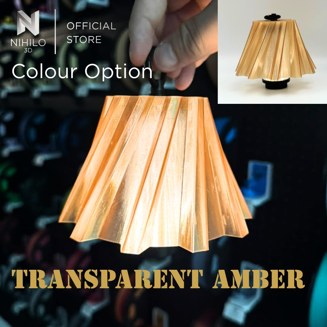 Minimalist Pleated Lampshade for 38explore LED Light