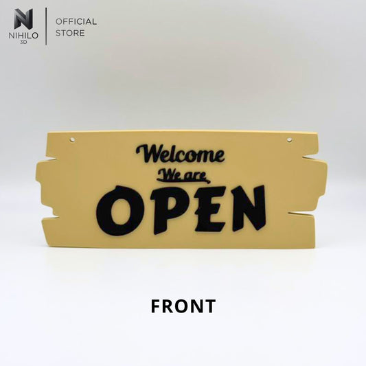 Rustic Double-Sided OPEN / CLOSED Hanging Door Sign