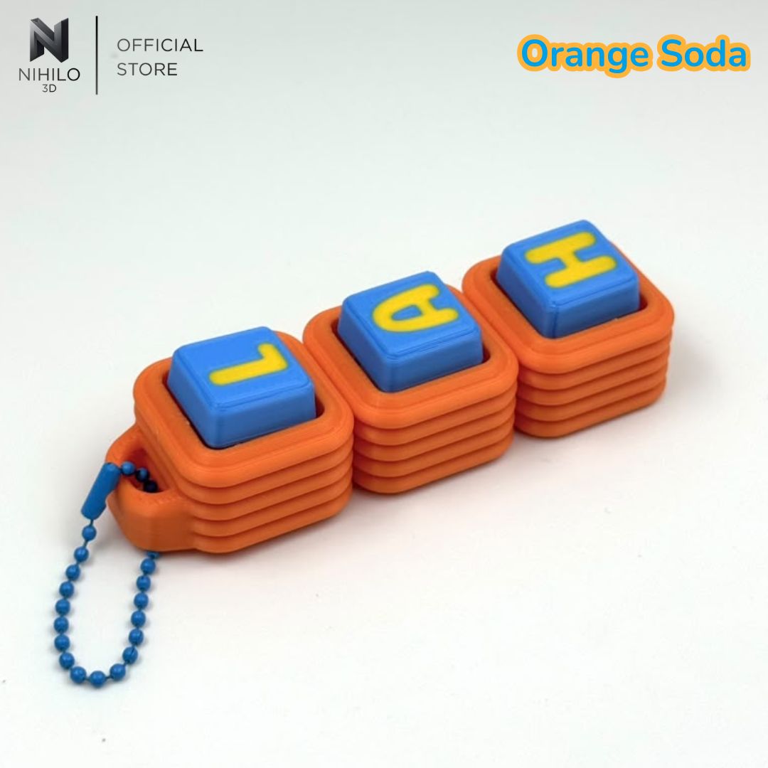 [CUSTOM NAME] Mechanical Keyboard Fidget Clicker Keychain (3-6 Letters) Ready Stock