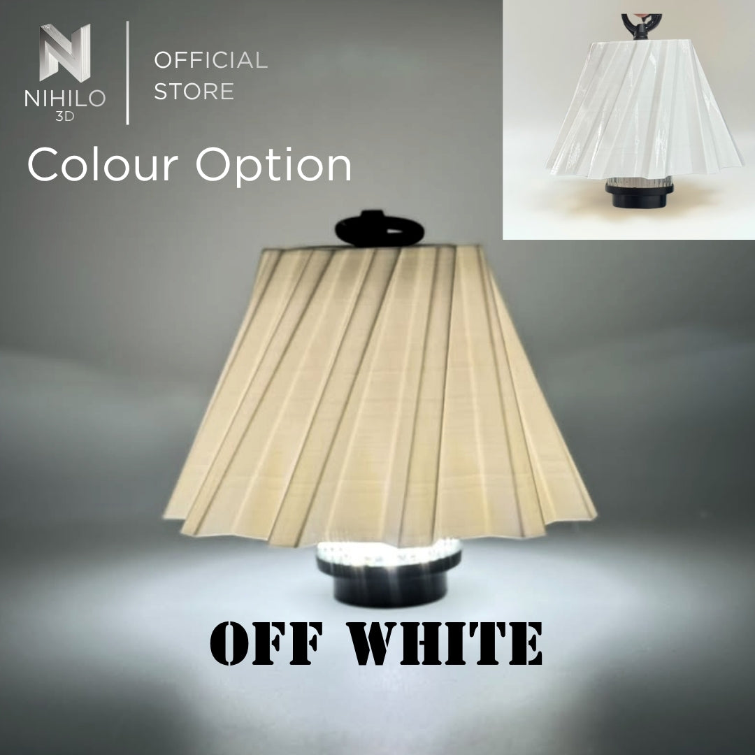 Minimalist Pleated Lampshade for 38explore LED Light