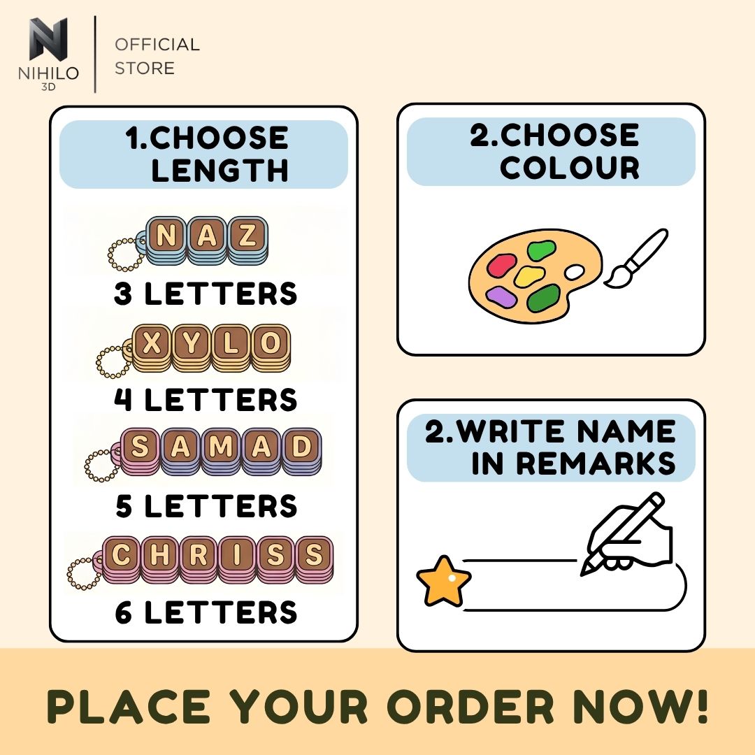 [CUSTOM NAME] Mechanical Keyboard Fidget Clicker Keychain (3-6 Letters) Ready Stock
