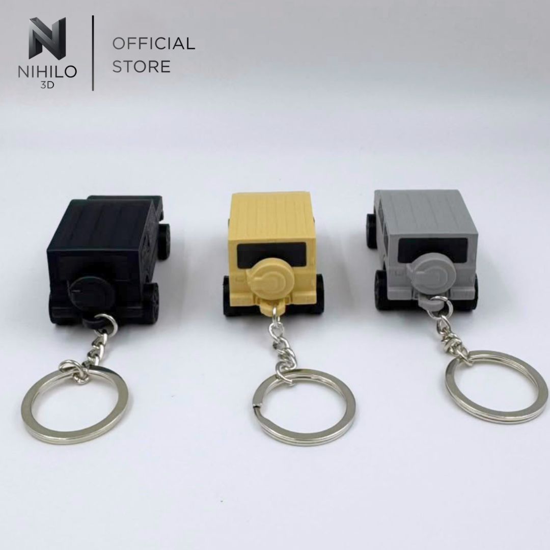 Suzuki Jimny Clicker Keychain | Fidget Stress Relief | Desert / medium  gray / Black pearl