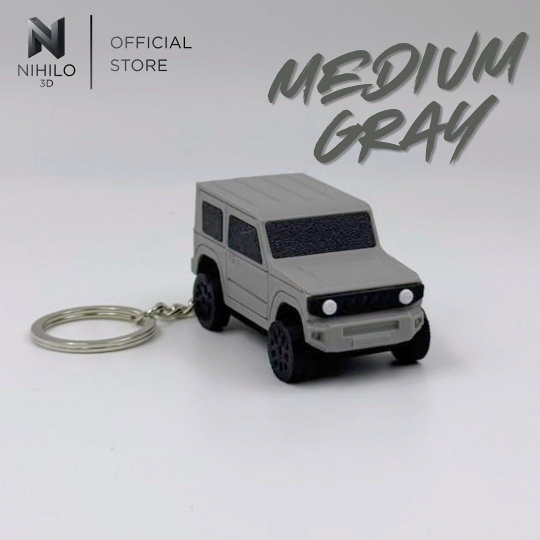 Suzuki Jimny Clicker Keychain | Fidget Stress Relief | Desert / medium  gray / Black pearl