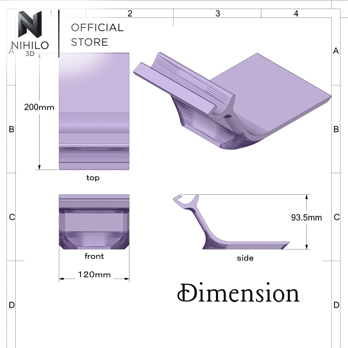 Minimalist Single-Piece Ergonomic Sangga Laptop Riser Stand | Sleek Elevated Desktop Dock