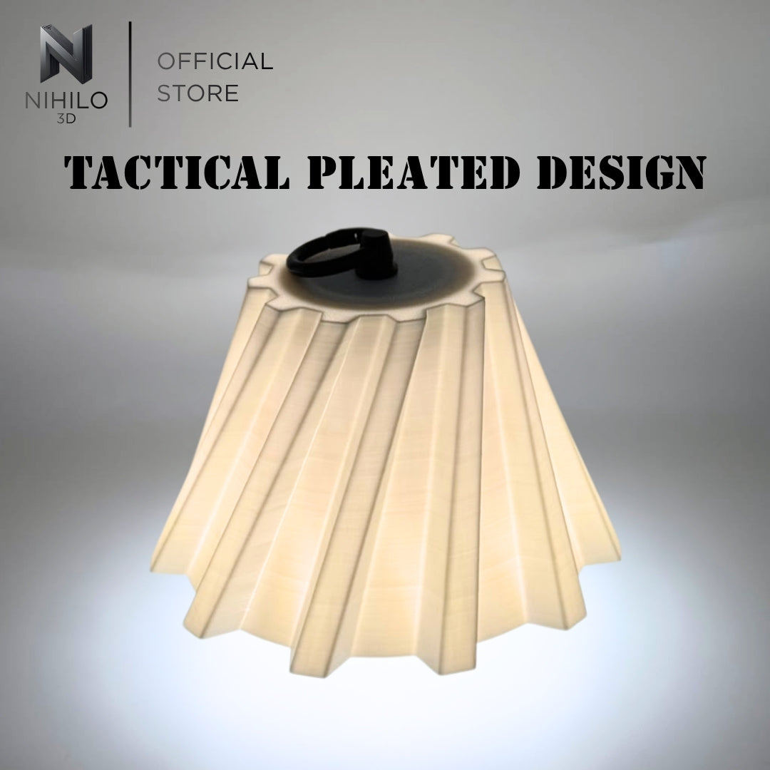 Minimalist Pleated Lampshade for 38explore LED Light