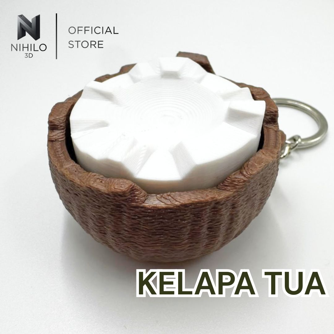authentic Malaysian coconut charm Coconut Fidget Clicker Keychain (Kelapa Muda & Kelapa Tua)