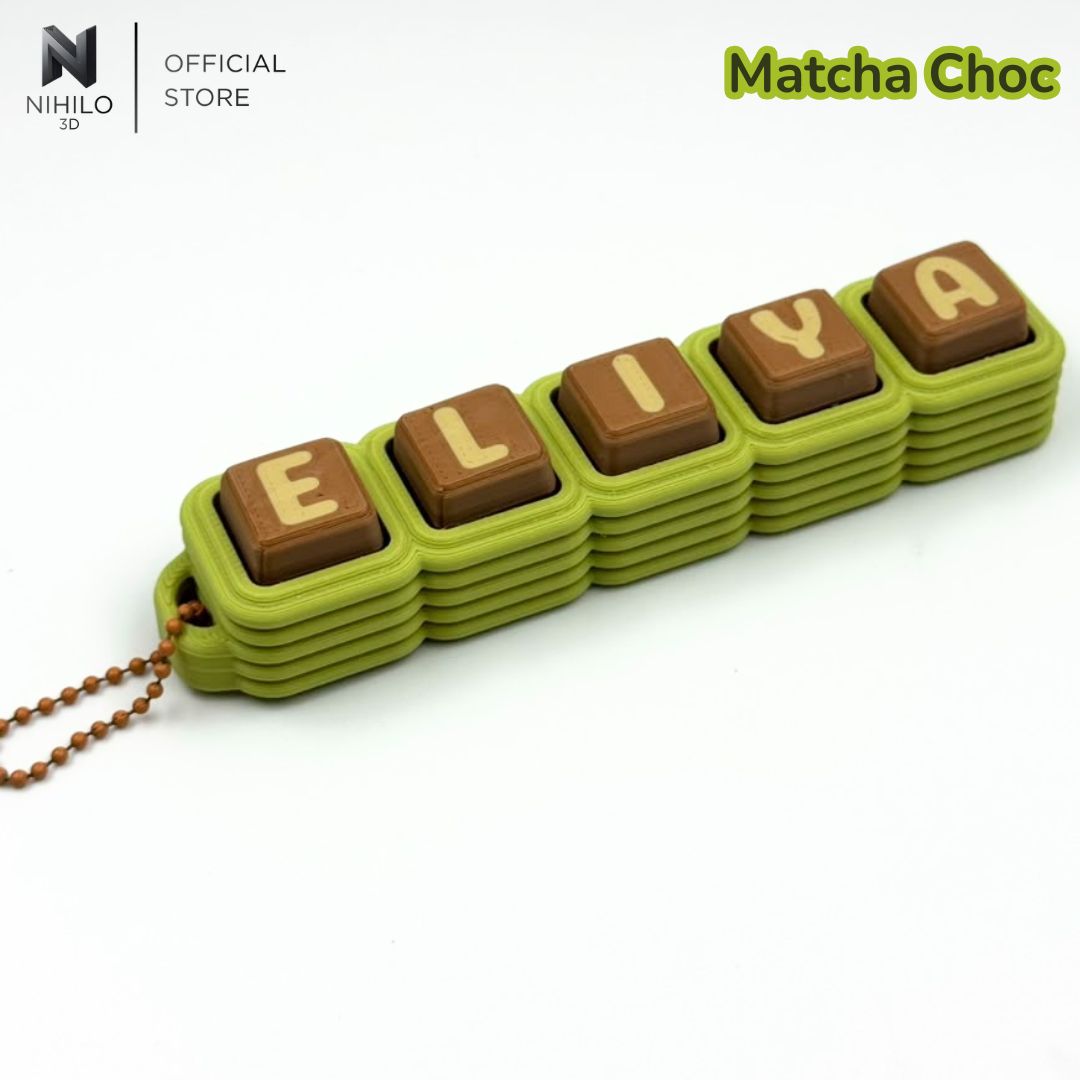 [CUSTOM NAME] Mechanical Keyboard Fidget Clicker Keychain (3-6 Letters) Ready Stock