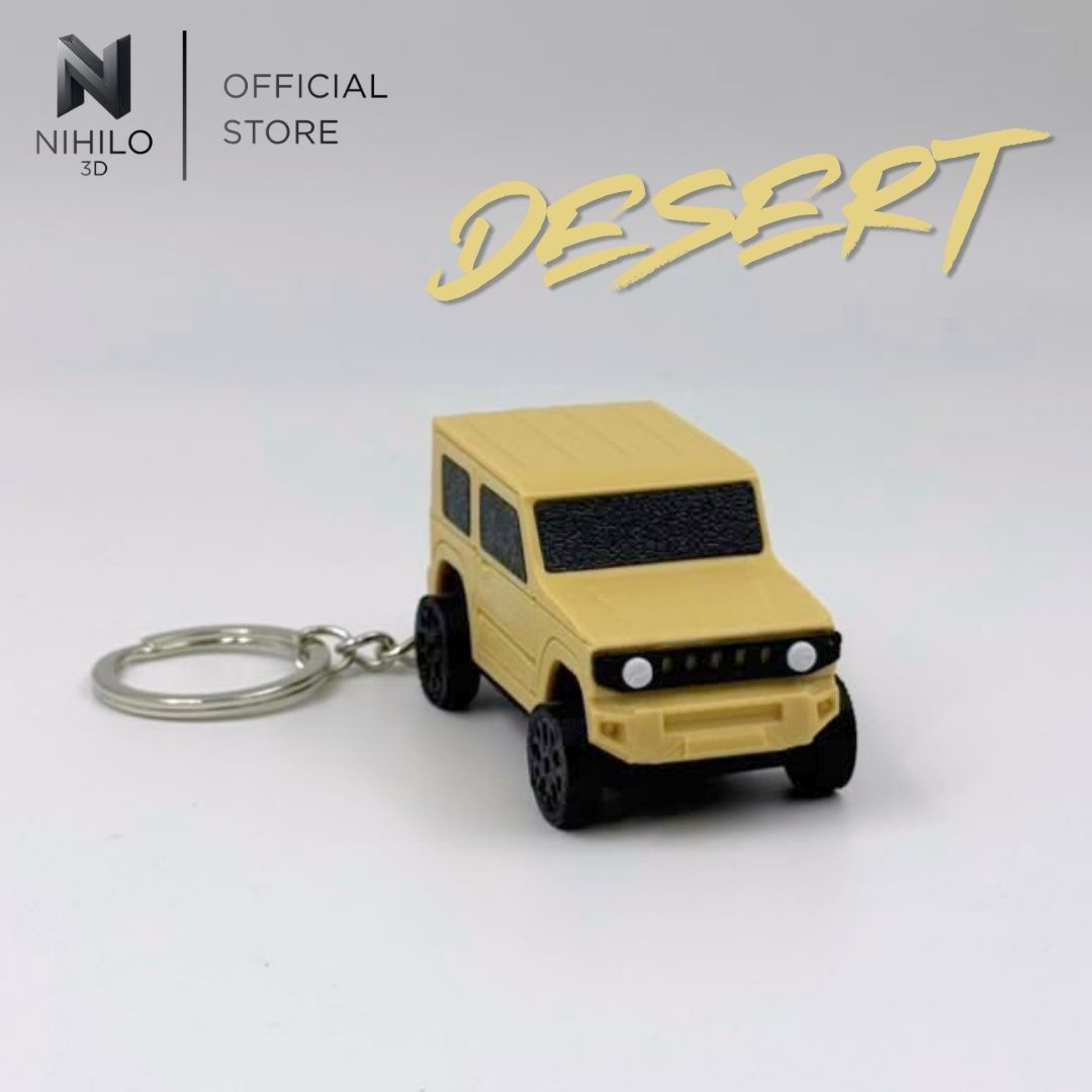 Suzuki Jimny Clicker Keychain | Fidget Stress Relief | Desert / medium  gray / Black pearl